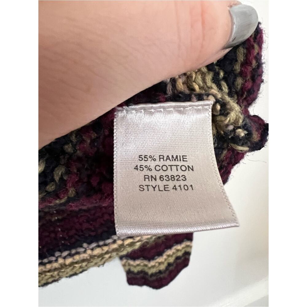 Vintage Cristopher & Banks Striped Cotton Turtleneck Sweater - Picture 7 of 7